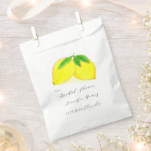 Lemons Yellow Fruit Citrus Watercolor Wedding