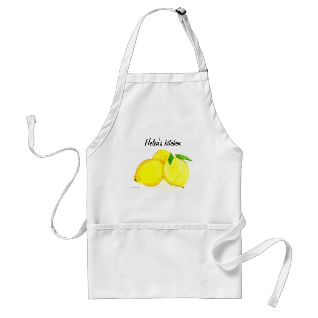 Lemons yellow fruit Custom Standard Apron (Front)