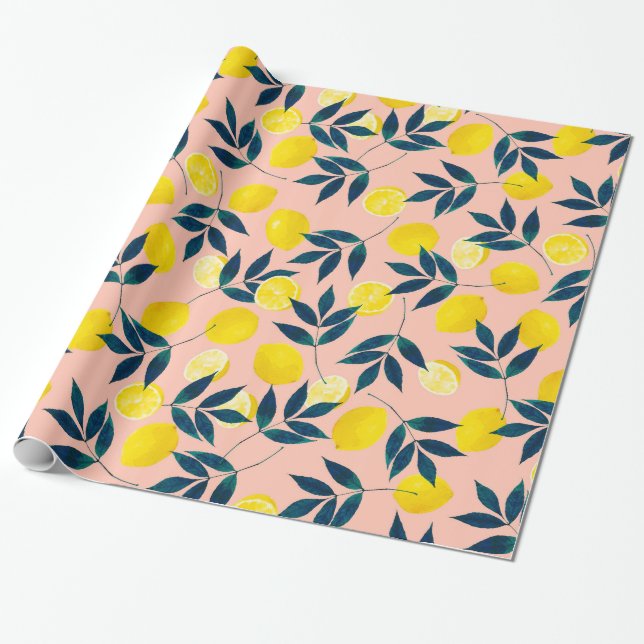 Lemony Goodness Wrapping Paper (Unrolled)