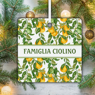 Lemony Lemons Ceramic Ornament