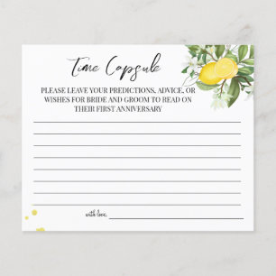 Lemony Time Capsule wedding anniversary card