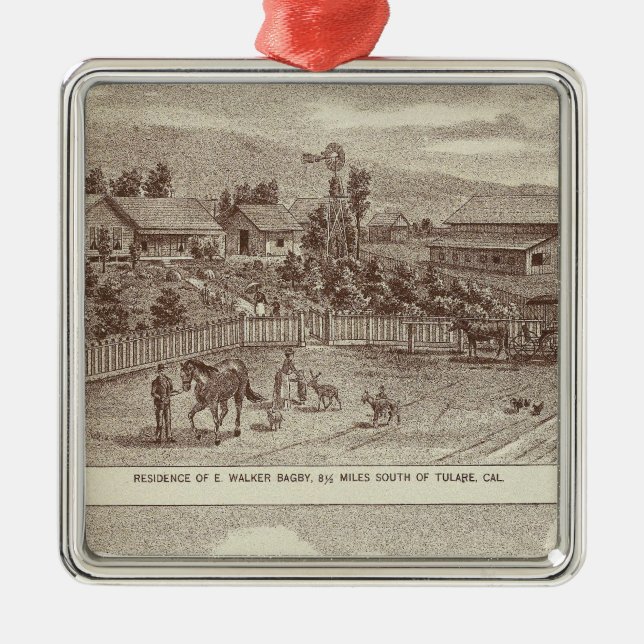 Lemoore, Armona ranches 2 Metal Tree Decoration (Front)