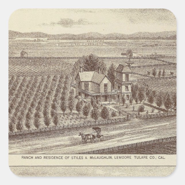 Lemoore, Armona ranches Square Sticker (Front)