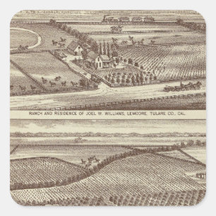 Lemoore, Armona ranches Square Sticker