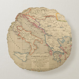 L'Empire Ottoman, l'Italie, 1400 a 1500 Round Cushion