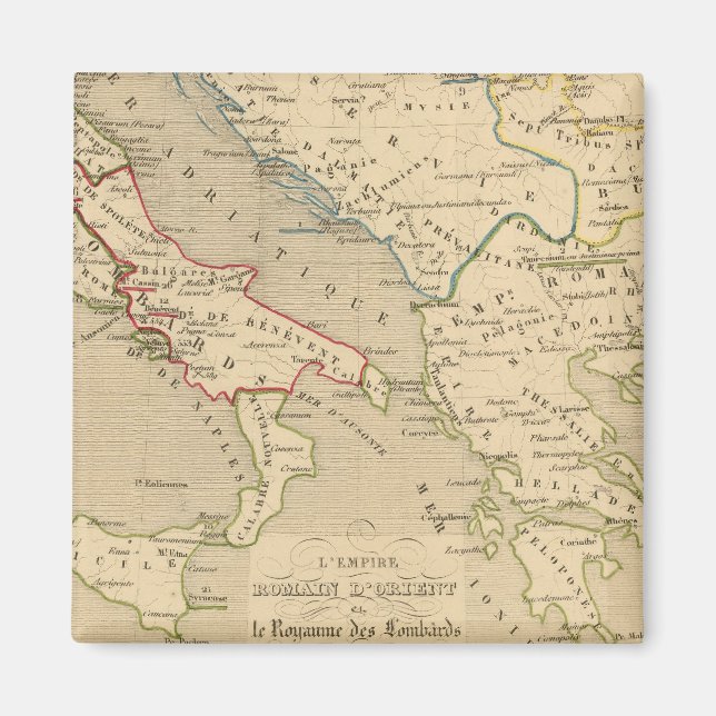 L'Empire Romain d'Orient, Royaume des Lombards Magnet (Front)