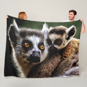 LEMUR and BABY Fleece Blanket