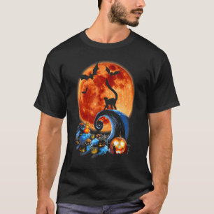 Lemur And Moon Halloween Costume Silhouette T-Shirt