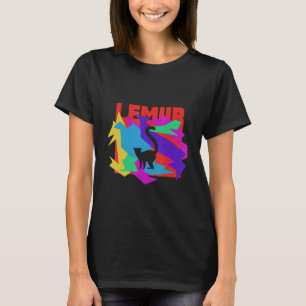Lemur Animal Mosaik Puzzle T-Shirt