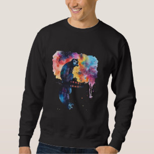 Lemur Artwork Splash Motif Nature Animal Lovers Dr Sweatshirt