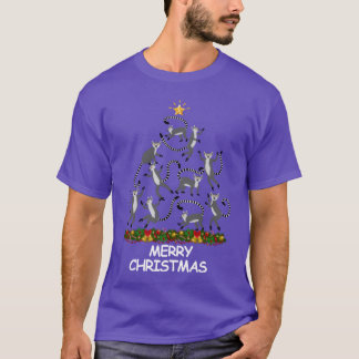 Lemur Christmasree Merry Christmas girl T-Shirt