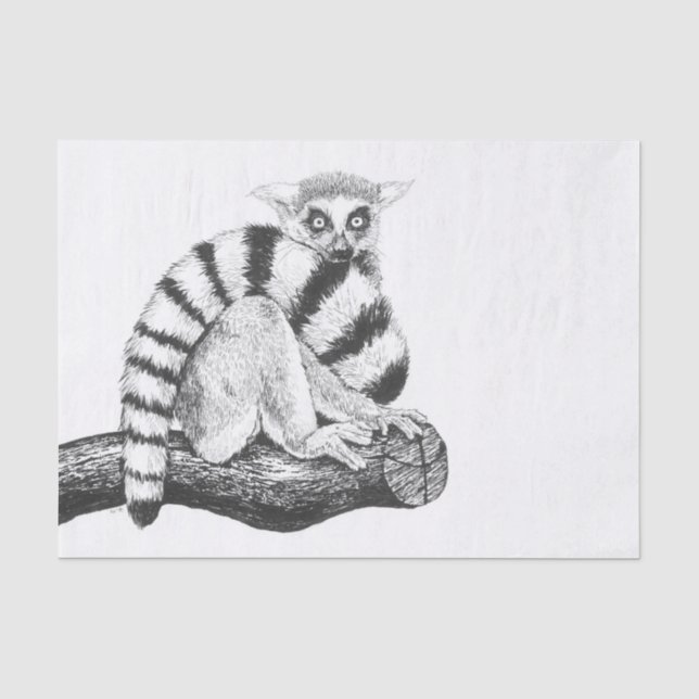 Lemur drawing tissue paper (Front)