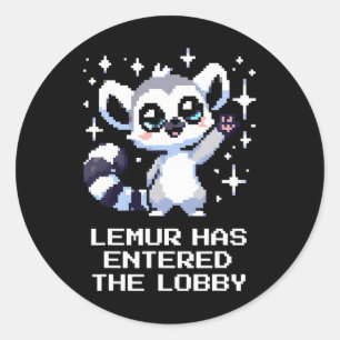 Lemur Entered Lob  Classic Round Sticker