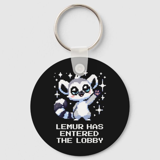 Lemur Entered Lob  Key Ring (Front)