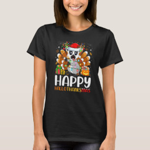 Lemur Halloween Christmas Happy Hallothanksmas T-Shirt