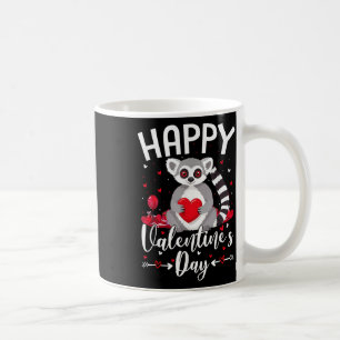 Lemur Holding Heart Loves Happy Valentines Day Coffee Mug