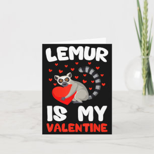 Lemur is valentine love hearts lemur valentines da card