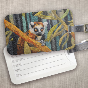 Lemur Jungle Animal Lover Luggage Tag