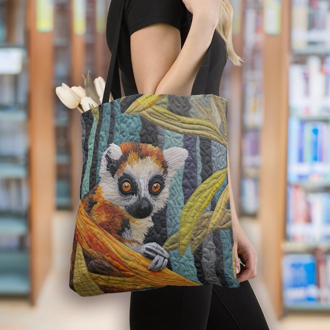 Lemur Jungle Animal Lover Tote Bag (Creator Uploaded)