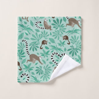 Lemur love mint leaves wash cloth