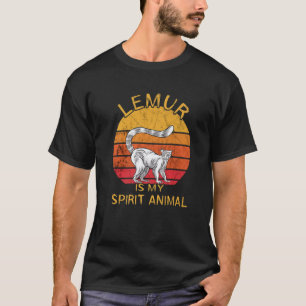 Lemur Lover Retro Vintage Sunset Lemor Is My Spiri T-Shirt