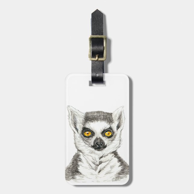 Lemur Luggage Tag (Front Vertical)