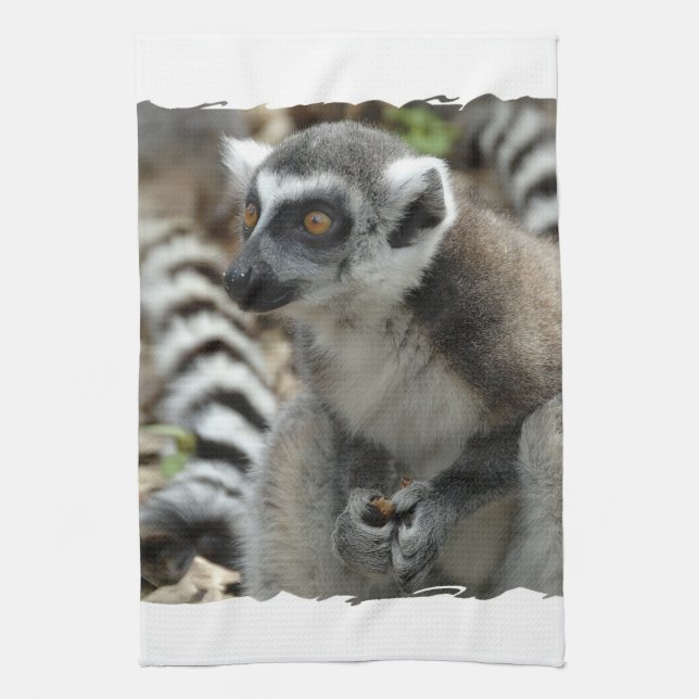Lemur Monkey Kitchen Towel (Vertical)