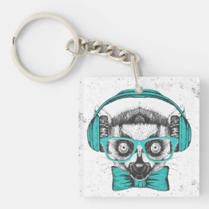 Lemur   Music Lover Key Ring