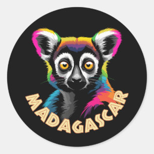 Lemur Of Madagascar Classic Round Sticker