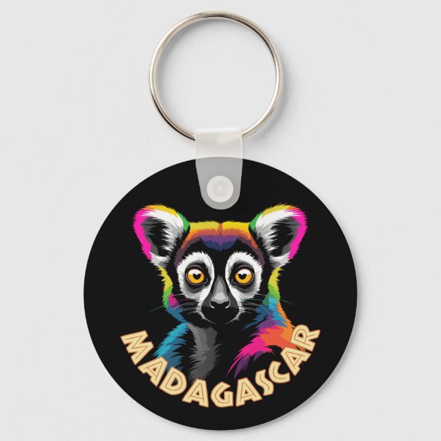 Lemur Of Madagascar Key Ring (Front)