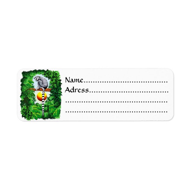 Lemur of Madagascar Return Address Label (Front)