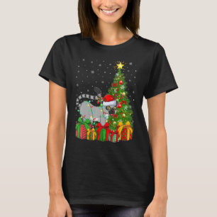 Lemur Xmas Holiday Santa Lemur Christmas Tree T-Shirt