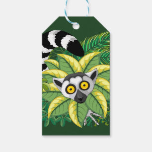 Lemurs of Madagascar in Exotic Jungle Gift Tags
