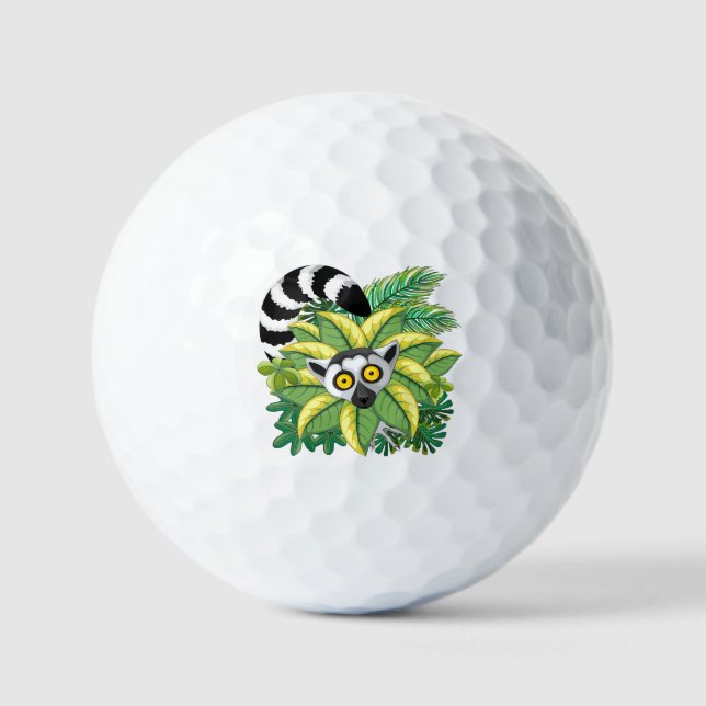 Lemurs of Madagascar in Exotic Jungle Golf Balls (Front)