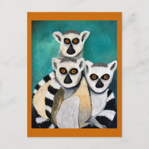 lemurs postcard