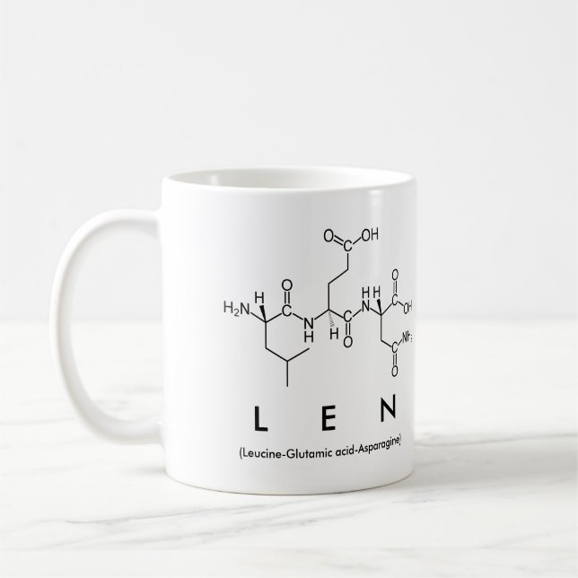 Len peptide name mug (Left)