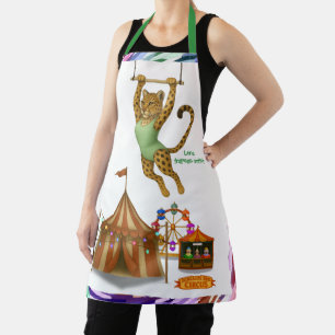 Lena leopard trapeze artist apron