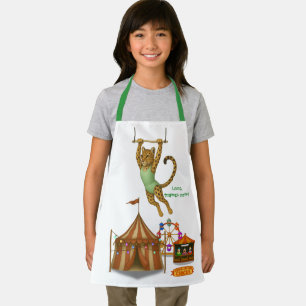 Lena leopard trapeze artist apron