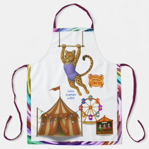Lena leopard trapeze artist apron
