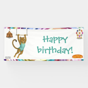 Lena leopard trapeze artist banner