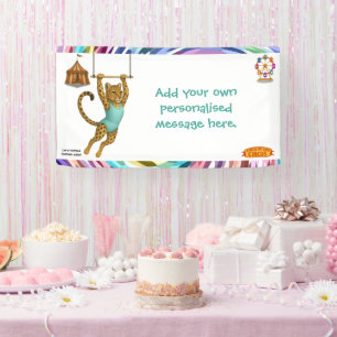 Lena leopard trapeze artist banner