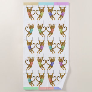 Lena leopard trapeze artist beach towel