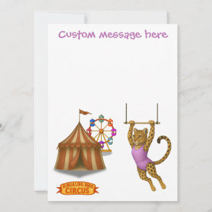 Lena leopard trapeze artist card