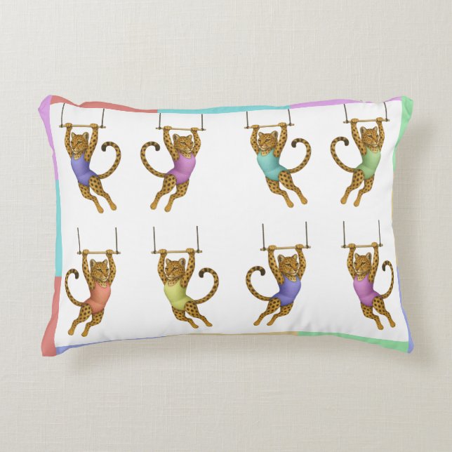 Lena leopard trapeze artist decorative cushion (Front)