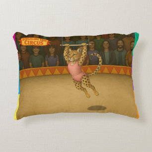 Lena leopard trapeze artist decorative cushion
