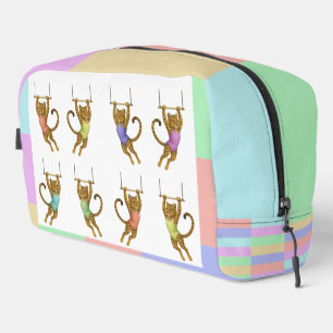 Lena leopard trapeze artist dopp kit