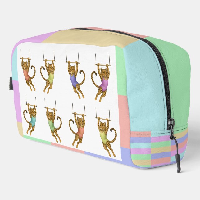 Lena leopard trapeze artist dopp kit (Right Corner)