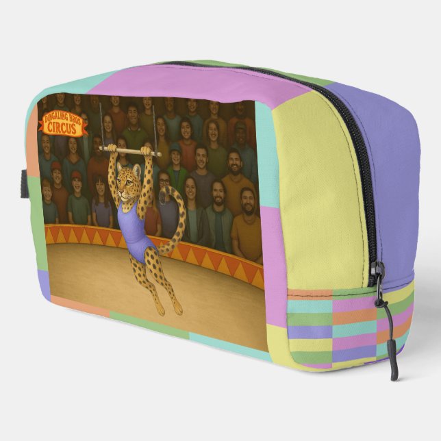 Lena leopard trapeze artist dopp kit (Right Corner)
