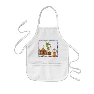 Lena leopard trapeze artist kids apron