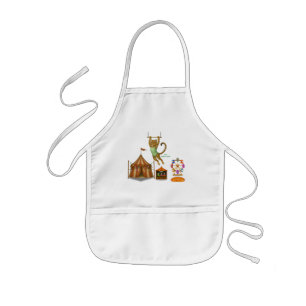 Lena leopard trapeze artist kids apron